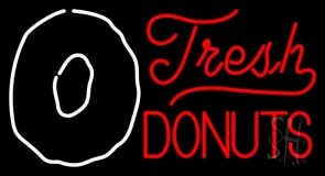 Fresh Donuts With Logo Neon Sign
