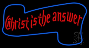 Christ Is The Answer Neon Sign