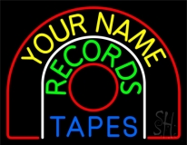 Custom Green Records Blue Tapes Neon Sign