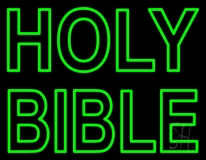 Green Holy Bible Neon Sign