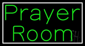 Green Prayer Room With Border Neon Sign