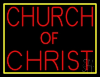 Red Church Of Christ Neon Sign