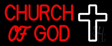 Red Church Of God Neon Sign