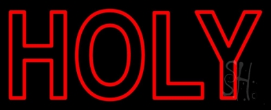 Red Holy Neon Sign