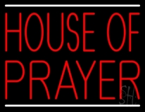 Red House Of Prayer Neon Sign
