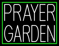 White Prayer Garden Neon Sign