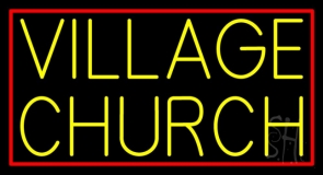 Yellow Village Church Neon Sign