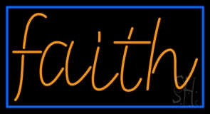 Orange Faith Neon Sign