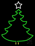 Christmas Tree Logo Neon Sign