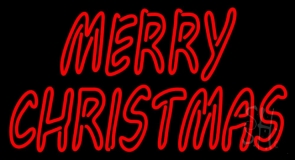 Double Stroke Merry Christmas Neon Sign