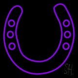 Purple Horseshoe Neon Sign