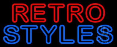 Red Retro Blue Styles Neon Sign