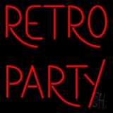 Red Retro Party Neon Sign