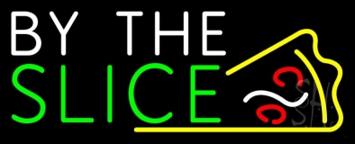 By The Slice Logo Neon Sign