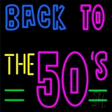 Back To The 50s Block Neon Sign