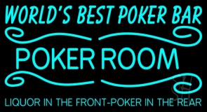 Best Poker Room Liquor Bar Beer Neon Sign