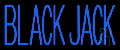 Blue Blackjack Neon Sign