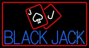 Blue Blackjack Neon Sign