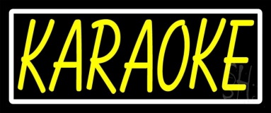 Yellow Karaoke Border Neon Sign