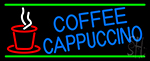 Blue Coffee Cappuccino Neon Sign