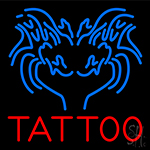 Blue Tattoo Logo Neon Sign