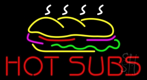 Hot Subs Logo Neon Sign