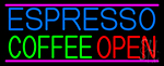 Espresso Coffee Open Neon Sign