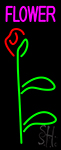Flowers Rose Logo Neon Sign