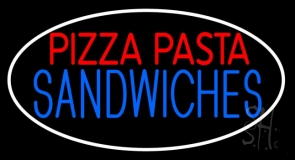 Pizza Pasta Sandwiches Neon Sign
