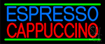 Red Cappuccino Blue Espresso Neon Sign