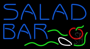 Blue Salad Bar Logo Neon Sign