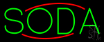 Round Green Soda Neon Sign