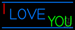 Simple I Love You Neon Sign