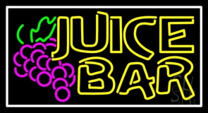 Double Stroke Juice Bar With Grapes Neon Sign
