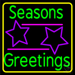 Seasons Greetings Block 2 Neon Sign
