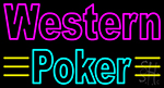 Western Poker 3 Neon Sign