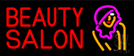 Beauty Salon With Girl Neon Sign