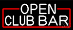 Club Bar Open Neon Sign