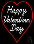 Happy Valentines Day Heart Logo Neon Sign