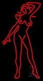 Red Strip Club Girl Neon Sign