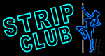Turquoise Strip Club Neon Sign