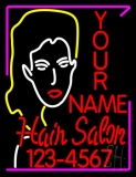 Custom Hair Salon With Number Neon Sign