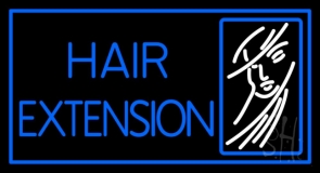 Blue Hair Extension Neon Sign