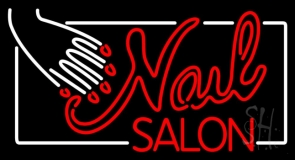 Red Nail Salon Neon Sign