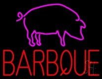 Barbque Pig Logo Neon Sign