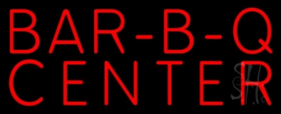 Red Bar B Q Center Neon Sign