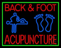 Back And Foot Logo Acupuncture Neon Sign
