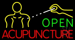 Open Acupuncture Logo Neon Sign