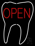 Tooth Logo Open Neon Sign