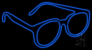 Double Stroke Glasses Logo Neon Sign